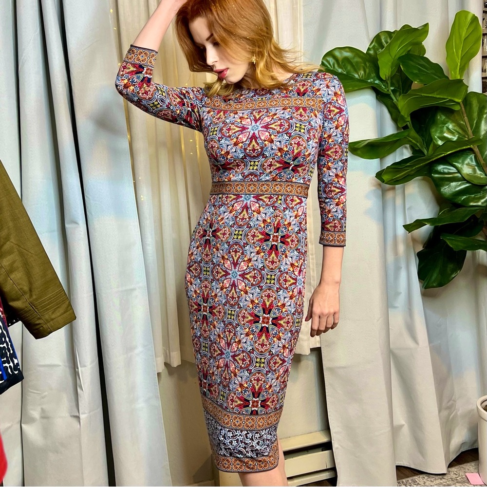 Take Me To Church Kaleidoscope Winter Midi Dress S/2